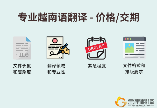 专业越南语翻译 - 价格/交期